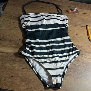 Liz Claiborne Classic Black and Cream Striped Pattern size 6